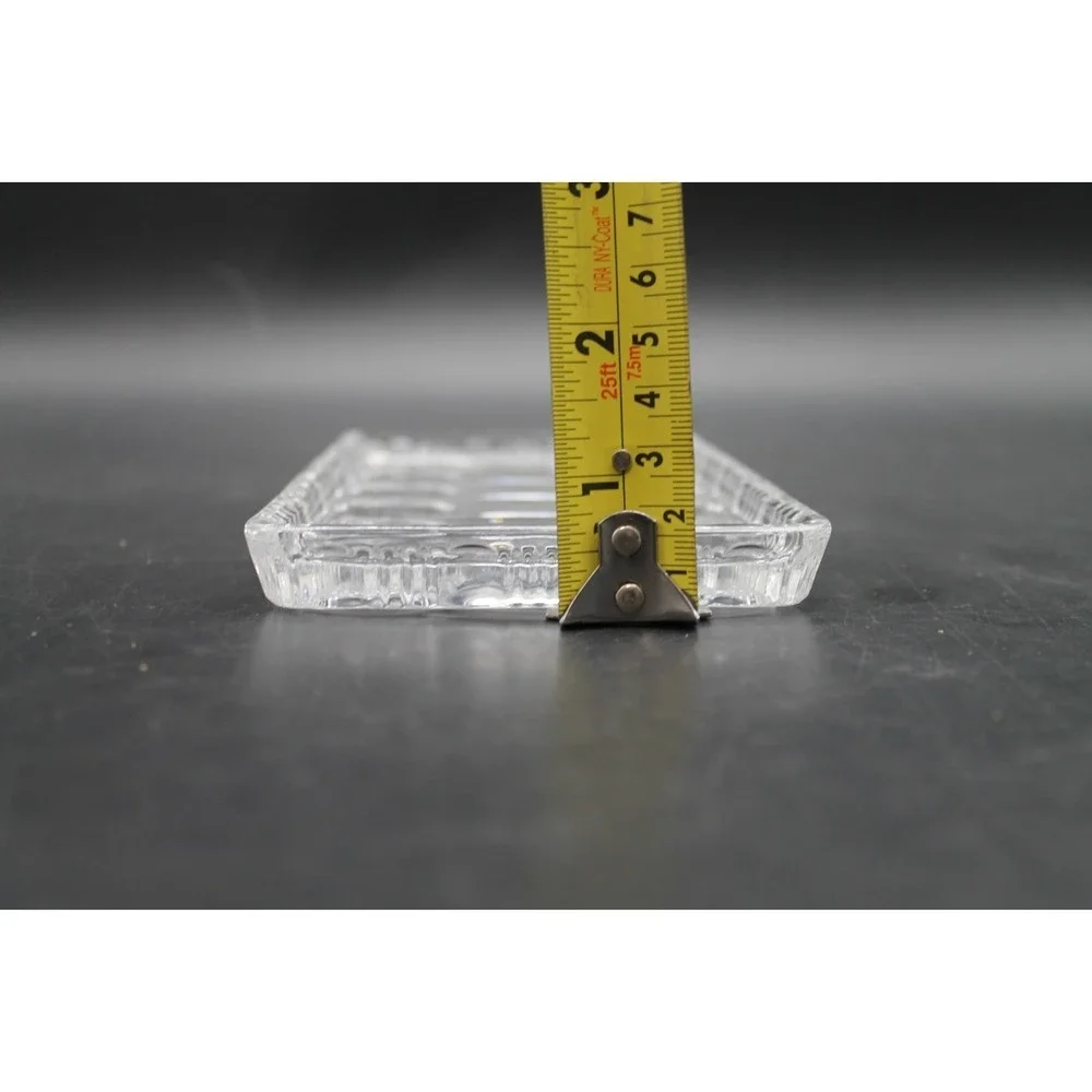 Vintage Bleikristall Beyer Crystal Trinket Tray 7in x 4in Catchall Dish Clear